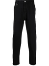 Random Identities Slim Fit Trousers In Black