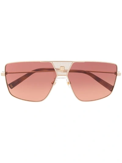 Givenchy Oversized Square Frame Sunglasses In Gold