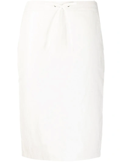 Pinko Drawstring Mid-length Skirt In White