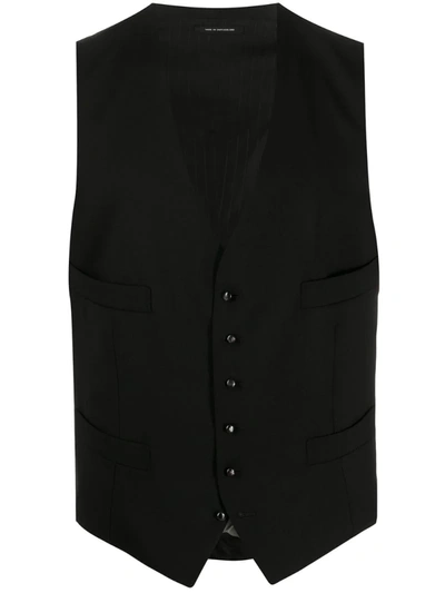 Tom Ford V-neck Waistcoat In Black