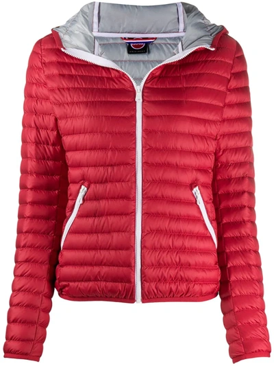 Colmar Contrast Trim Padded Jacket In Rosso