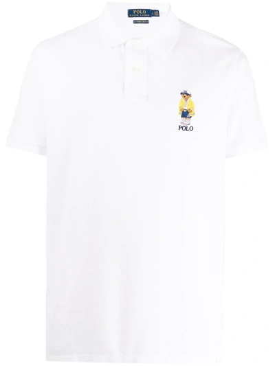 Polo Ralph Lauren Teddy Embroidered Polo Shirt In White