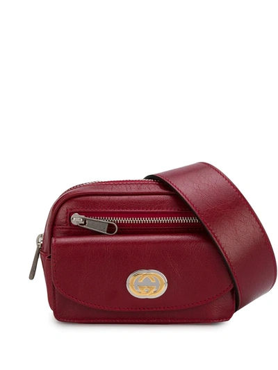 Gucci Small Interlocking G Belt Bag In Red