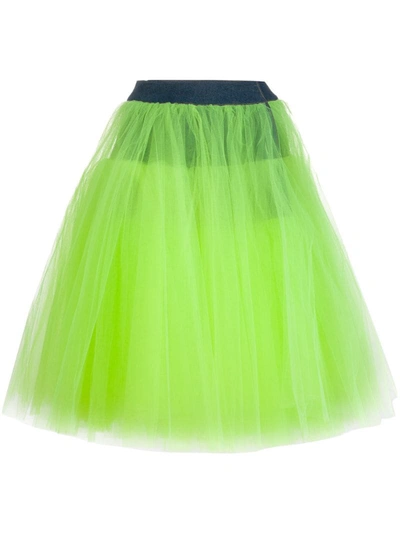 Junya Watanabe Knee Length Tutu Skirt In Green