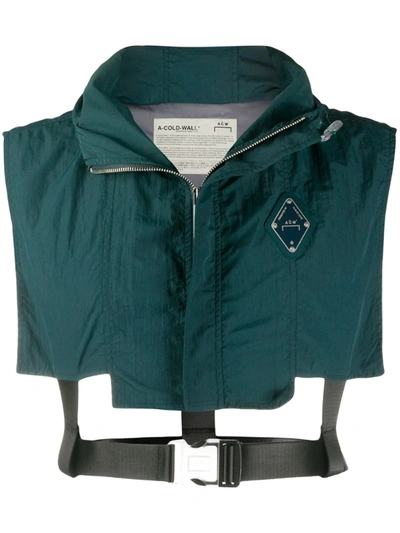 A-cold-wall* Hooded Harness Gilet In Green