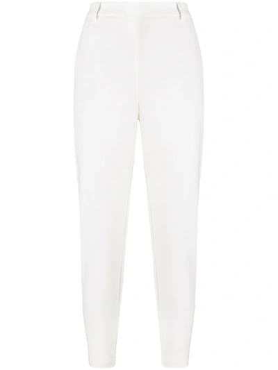 Pinko High-waisted Skinny Trousers In White