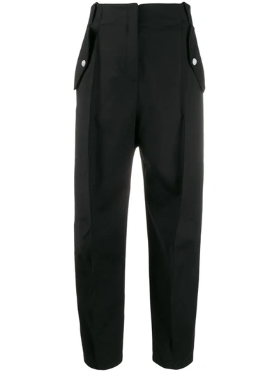 Pinko High-waisted Pleated Trousers In Black