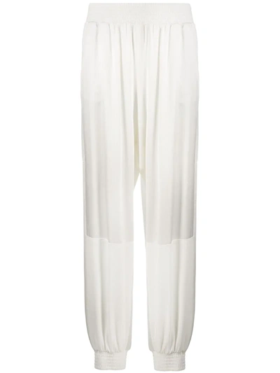 Pinko Contrast Panel Elasticated Trousers In White