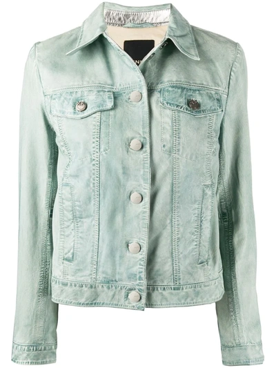 Pinko Button Up Jacket In Green