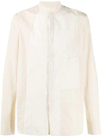 Ziggy Chen Contrasting Panel Shirt In Neutrals