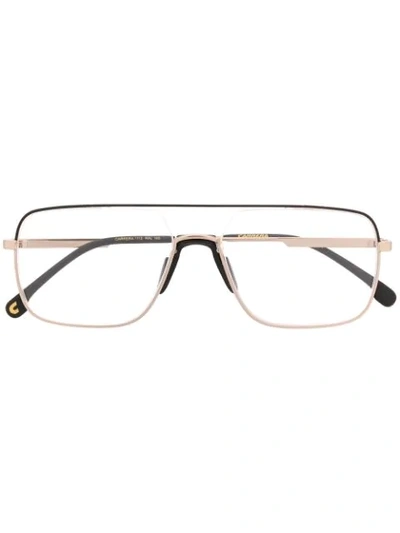 Carrera Oversized Square Frame Glasses In Gold