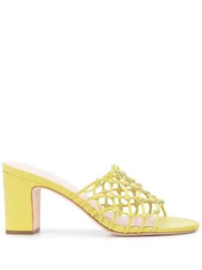 Loeffler Randall Tyler Woven Mules In Yellow