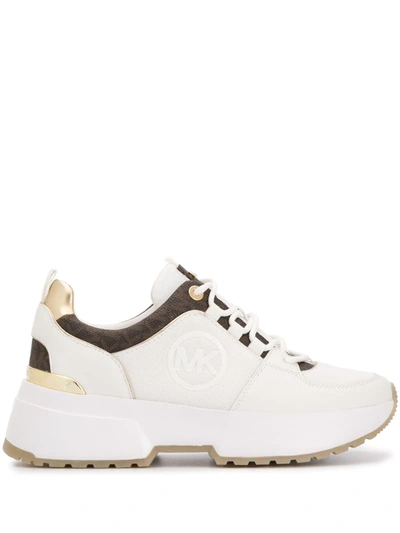 Michael Michael Kors Logo Print Low-top Trainers In White