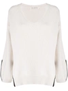 Lis Lareida V-neck Jumper In Neutrals