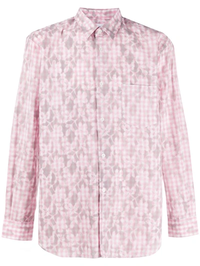 Comme Des Garçons Shirt Mixed Print Shirt In Pink