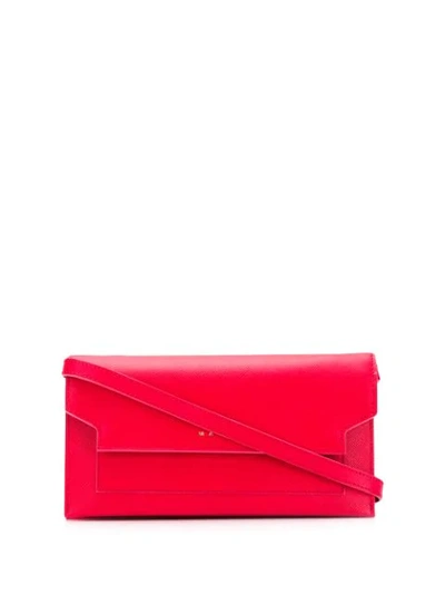 Marni Bellows Crossbody Wallet In Red