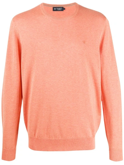 Hackett Crew Neck Jumper In Orange