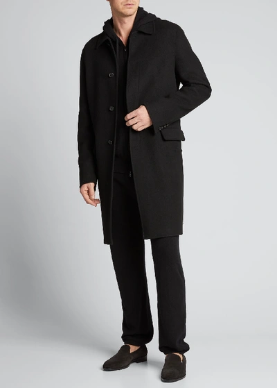 The Row Men's Hale Solid Cashmere Coat In Black