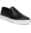 Vince Garvey Slip-on Sneaker In Black Leather