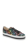 Alice And Olivia Ezra Staceface Low-top Sneakers In Rainbow Stace Squad/black