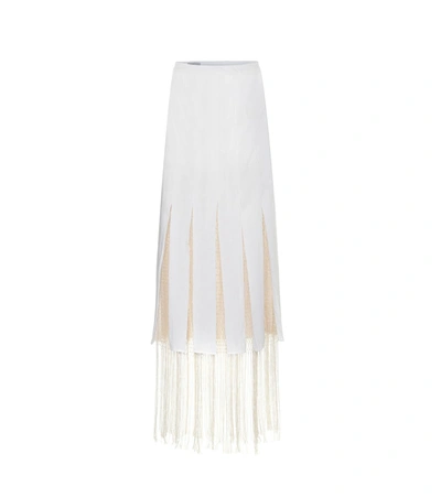 Gabriela Hearst Harmonia Silk-macrame Detailed Maxi Skirt In White
