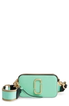 Marc Jacobs The Snapshot Leather Crossbody Bag In Mint Julep Multi