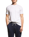 Brunello Cucinelli Cotton Jersey Slim Fit Crewneck T-shirt With "faux Layering" In White