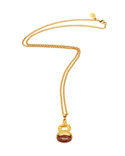 Ben-amun Stamp Pendant Necklace In Gold