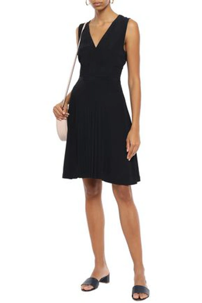 Equipment Norice Pintucked Crepe De Chine Dress In Midnight Blue
