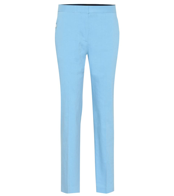 blue tapered pants
