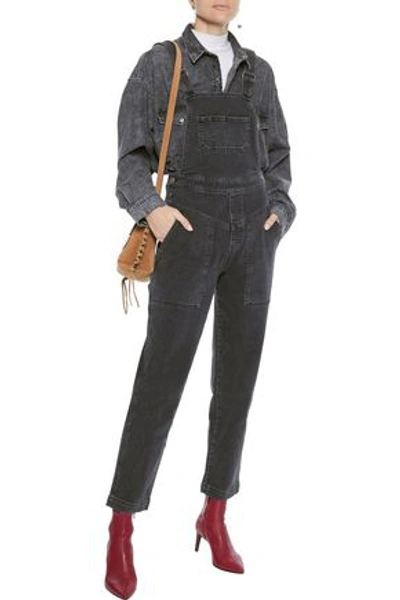 Rebecca Minkoff Jackson Distressed Denim Overalls In Charcoal