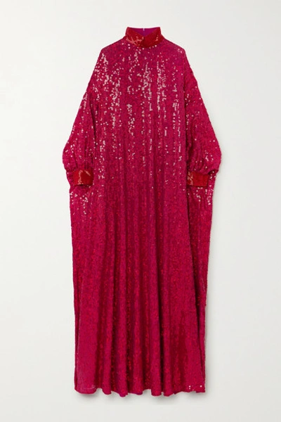 Ashish Sheela Embellished Sequinned-georgette Tent Dress In Pink