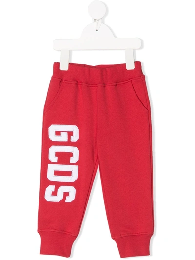 Gcds Babies' Applique Logo Track Trousers In Red