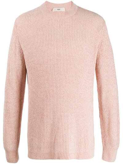 Séfr Leth Rib-knitted Jumper In Pink