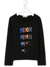 Missoni Kids' Fade Out Logo Print T-shirt In Black