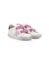 Golden Goose Kids' Super Star Touch Strap Low-top Trainers In White