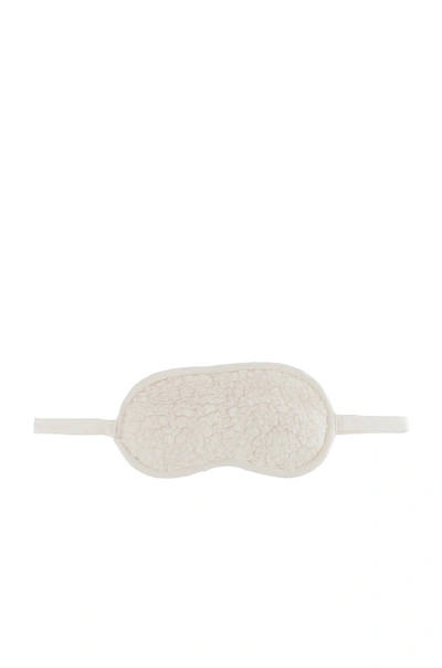 Eberjey Gisele Sherpa Eye Mask In Ivory