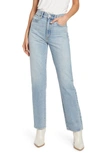 Slvrlake London High Waist Straight Leg Jeans In Blue