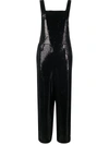 P.a.r.o.s.h Sequin Embroidered Square Neck Jumpsuit In Black