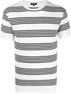 Ron Dorff Striped Knit T-shirt In White