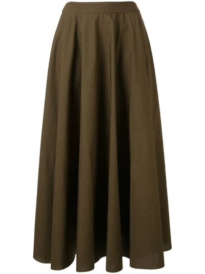 Ginger & Smart Proper A-line Midi Skirt In Brown