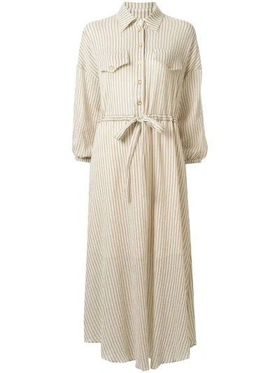 Ginger & Smart Chateau Striped Shirt Dress In Neutrals