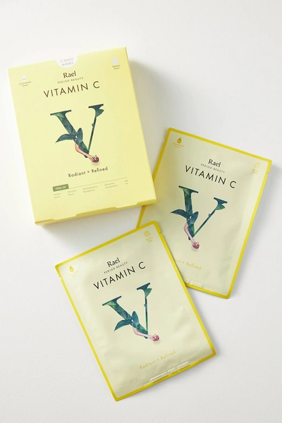 Rael Vitamin C Sheet Mask Set In Yellow