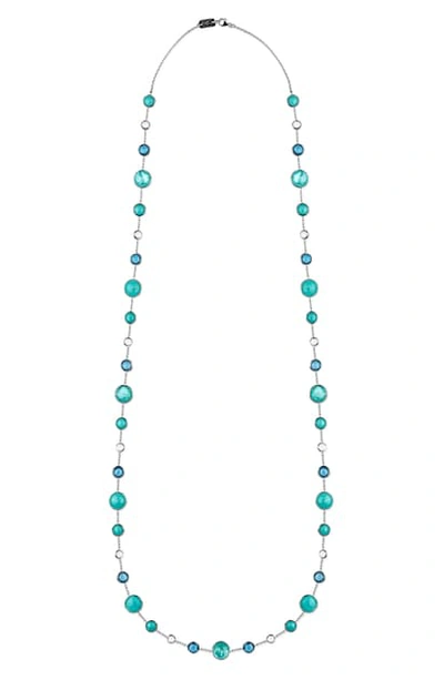 Ippolita Lollitini Long Necklace In Sterling Silver In Blue/silver