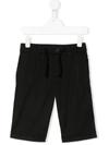 Dolce & Gabbana Kids' Drawstring Waist Logo Chinos In Black