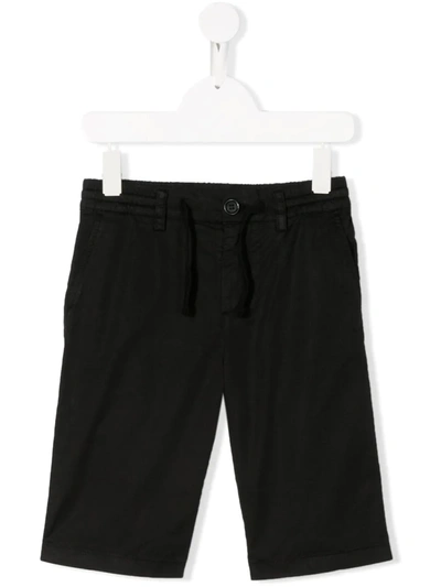 Dolce & Gabbana Kids' Drawstring Waist Logo Chinos In Black