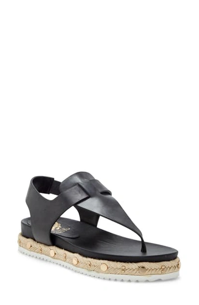 Vince Camuto Women's Aeronta Slingback Thong Sandals In Black Leather