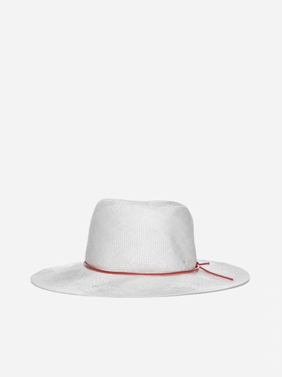 Maison Michel Cappello New Alice In Paglia In White