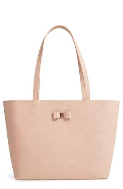 Ted Baker Deannah Leather Shopper & Pouch In Taupe
