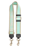 The Marc Jacobs Mj Script Webbing Guitar Bag Strap In Mint Multi